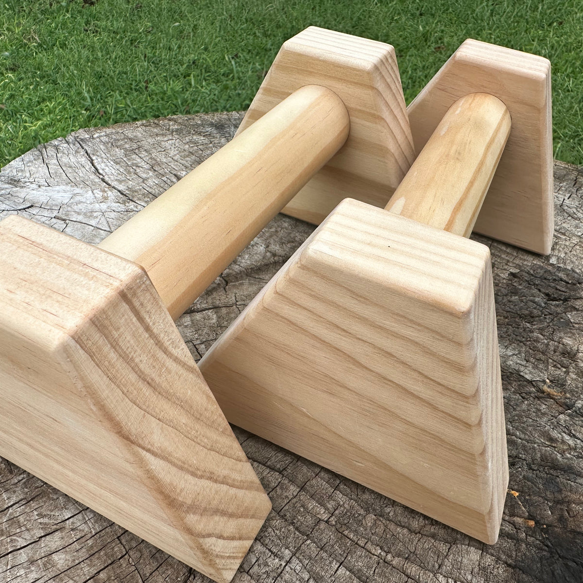 FitHydrate™ Wooden Push-Up Parallettes (25cm/30cm)
