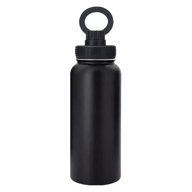 FitHydrate™ Magnetic Flow Bottle — 1L Insulated + Phone Mount