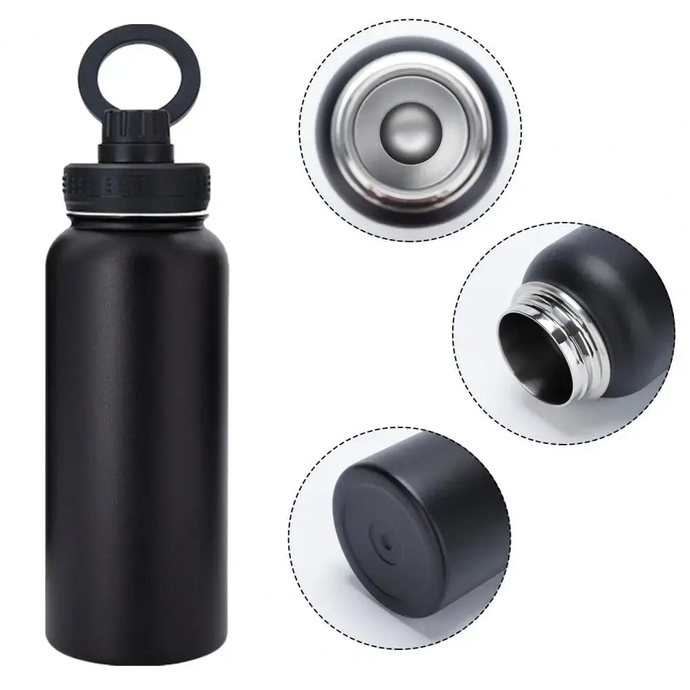 FitHydrate™ Magnetic Flow Bottle — 1L Insulated + Phone Mount