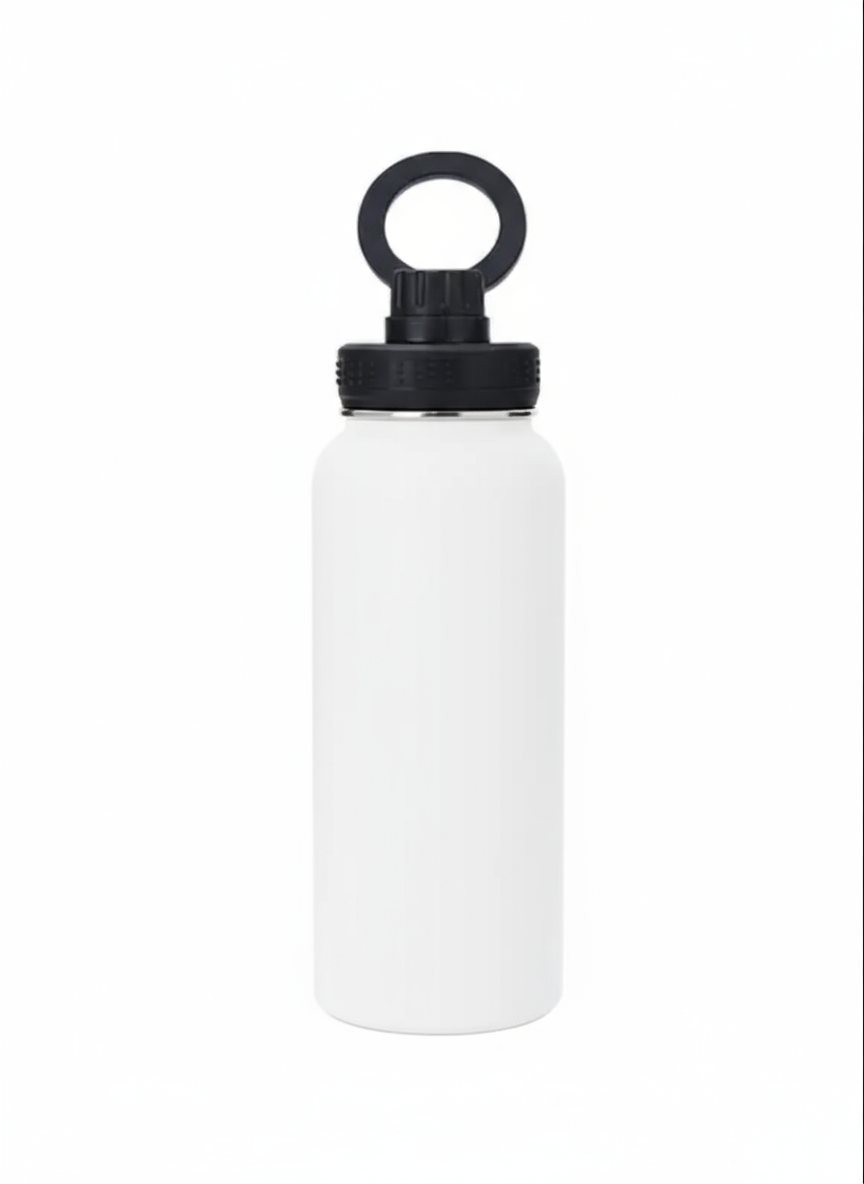 FitHydrate™ Magnetic Flow Bottle — 1L Insulated + Phone Mount