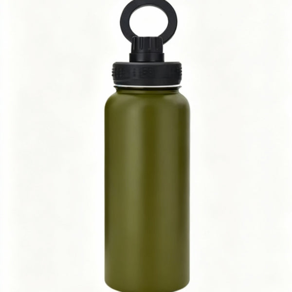 FitHydrate™ Magnetic Flow Bottle — 1L Insulated + Phone Mount