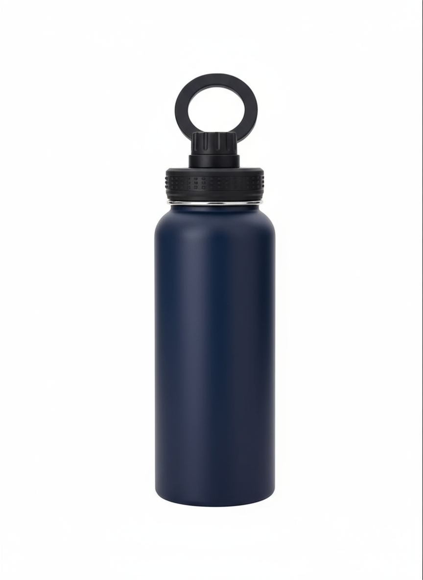 FitHydrate™ Magnetic Flow Bottle — 1L Insulated + Phone Mount