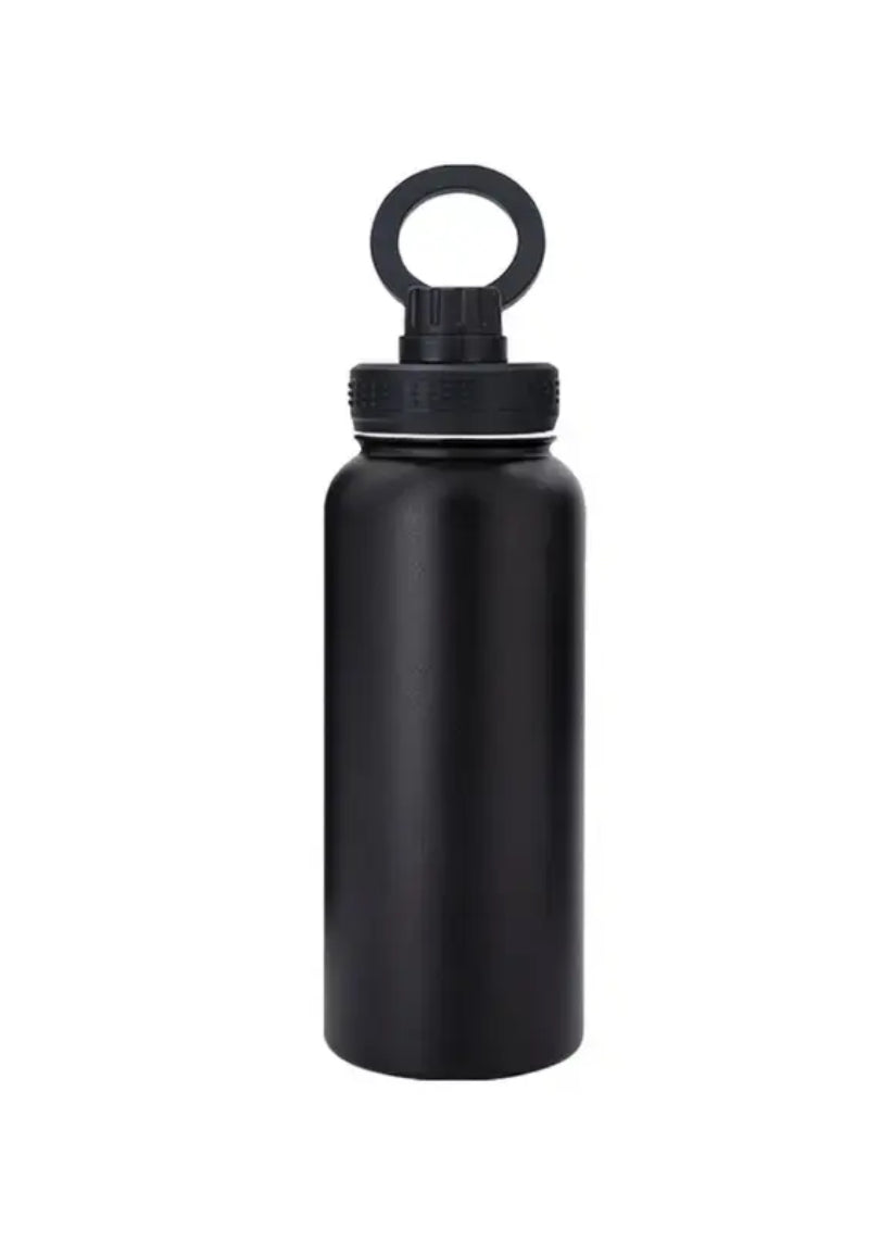FitHydrate™ Magnetic Flow Bottle — 1L Insulated + Phone Mount