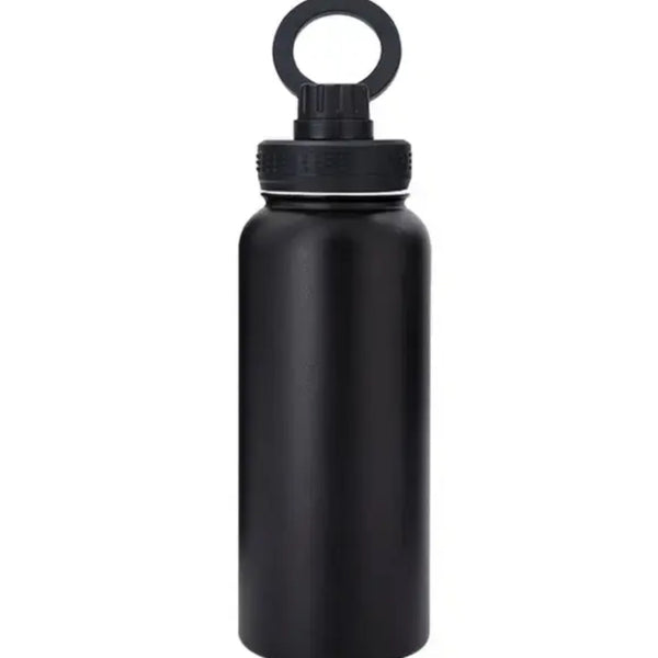 FitHydrate™ Magnetic Flow Bottle — 1L Insulated + Phone Mount