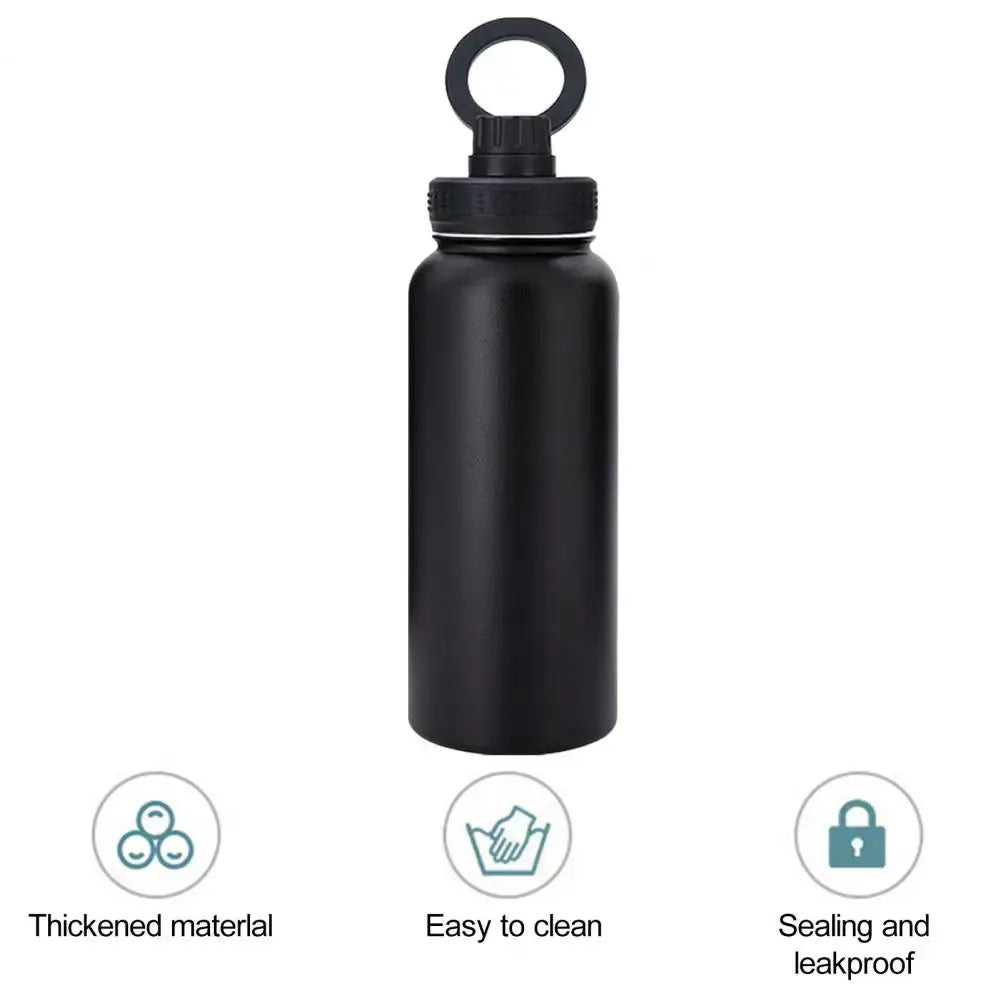 FitHydrate™ Magnetic Flow Bottle — 1L Insulated + Phone Mount